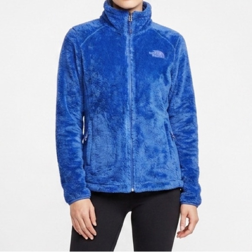 THE NORTH FACE Blue Osito 2 Silken Raschel High Pile Fleece Full Zip Jacket Coat